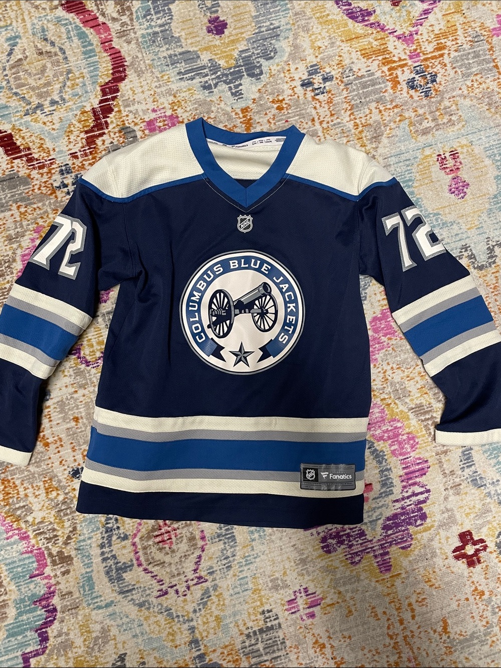 NHL Columbus Blue Jackets Sergei Bobrovsky jersey youth small